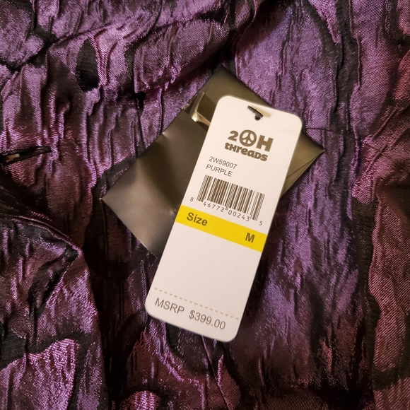 New 2OH Threads Two Old Hippies Purple Tie Wasit Jacket Size Medium - Picture 11 of 12